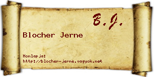 Blocher Jerne névjegykártya